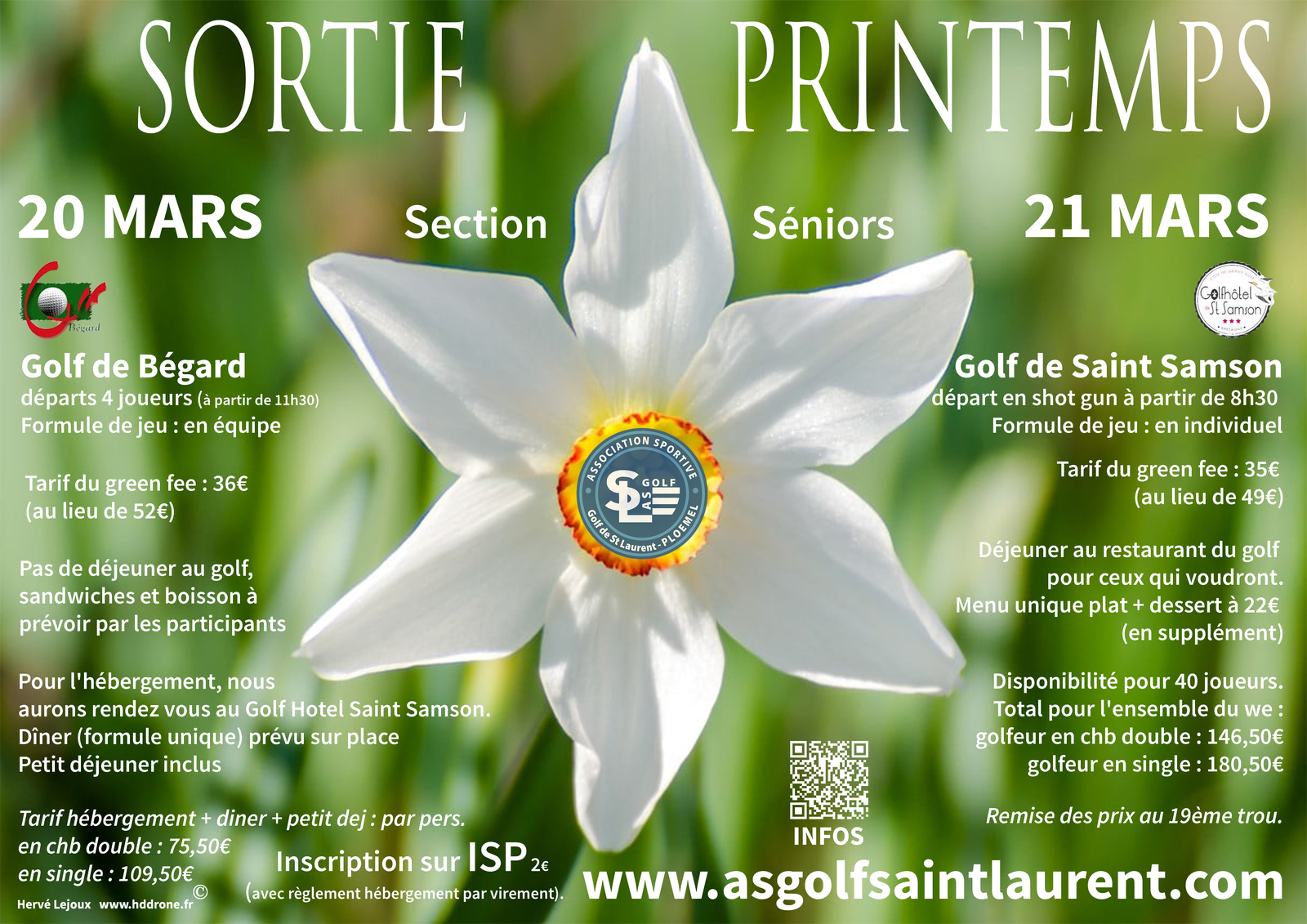 Sortie de printemps séniors 20 et 21 mars