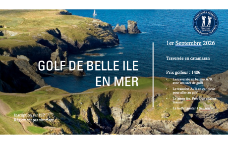 Sortie au Golf de Belle Île en Mer le 1er septembre 2026