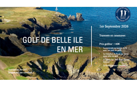 Sortie sur le golf de Belle île le 1er Septembre 2026
